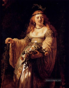 Flora Porträt Rembrandt Ölgemälde